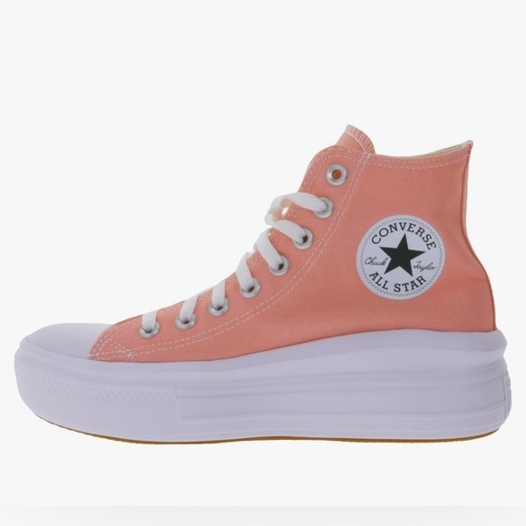 Converse Shoes - Converse Women’s Platform, Flamingo Pink and White High-Top Sneakers Sz 8.5